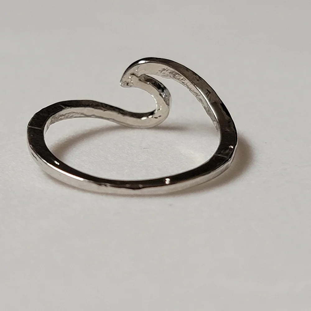 Wave Ring Silver Tone